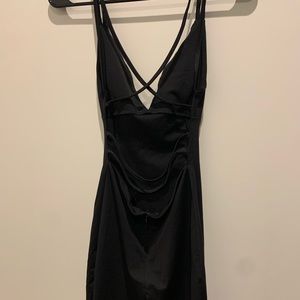 Spaghetti Strap, low, cross cross tie dress. Shein brand size S